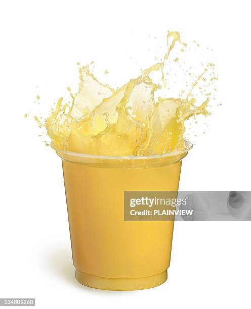 orange juice - disposable cup stock pictures, royalty-free photos & images
