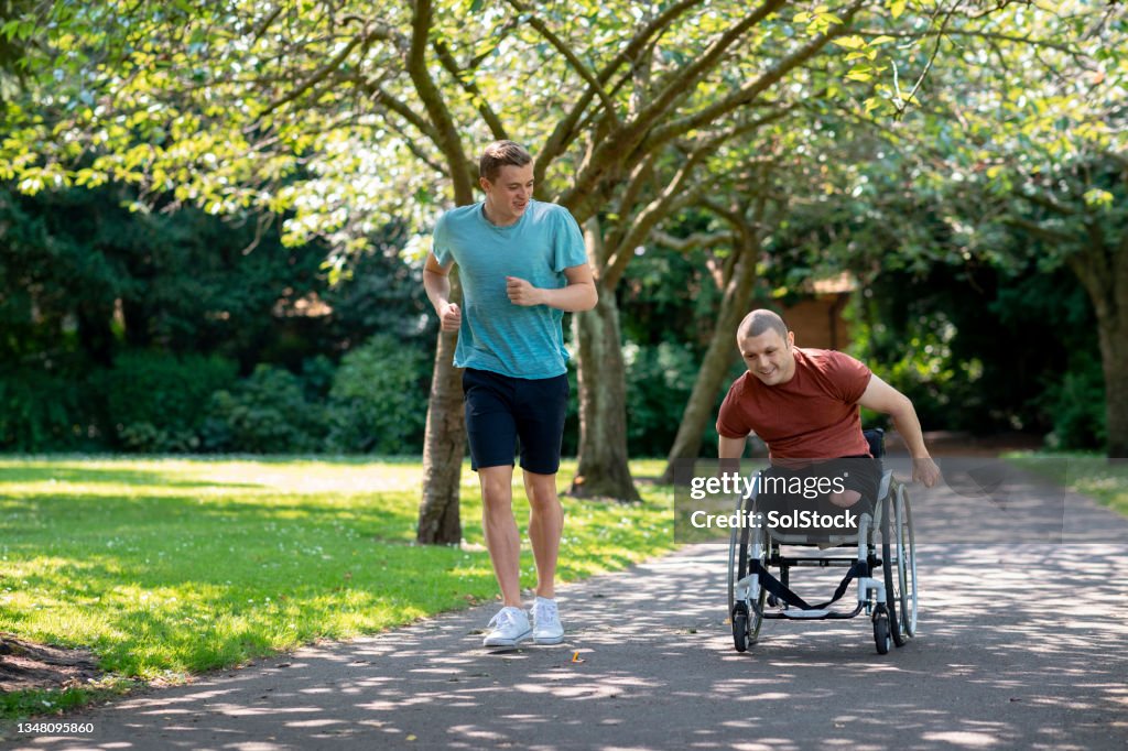 Friends Exercising in the Park