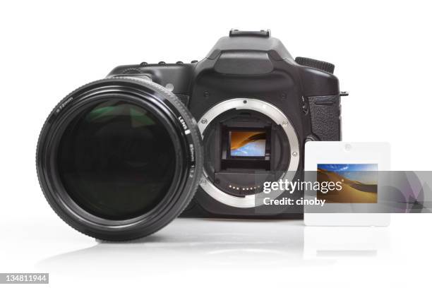 system camera with positively slide - photographic slide stock pictures, royalty-free photos & images