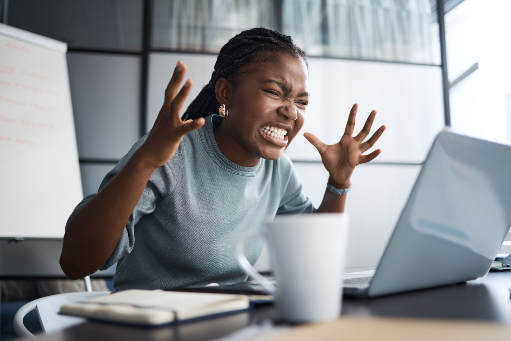 frustrated person computer