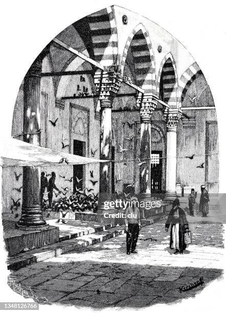 istanbul, beyazit mosque - historical istanbul stock illustrations