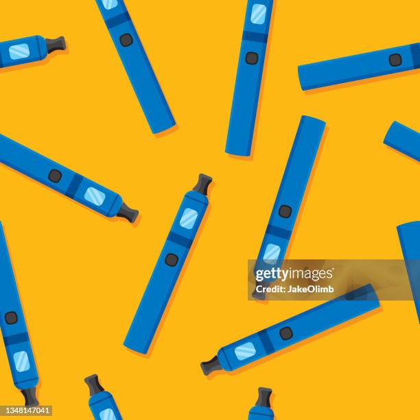 vape pen pattern flat - electronic cigarette stock illustrations