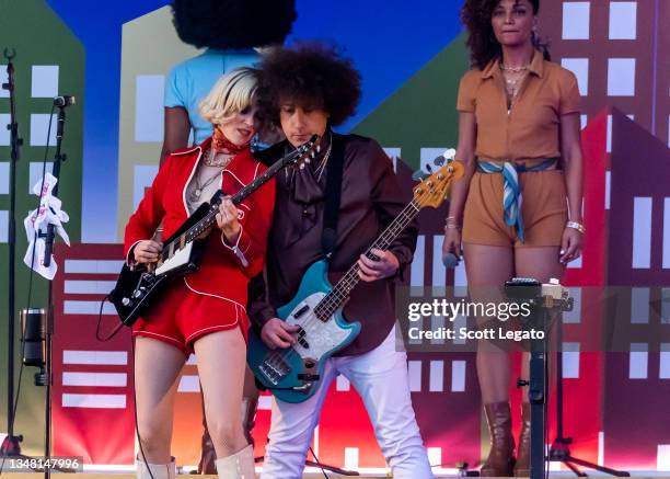 St. Vincent performs during day one of Shaky Knees Festival at Atlanta Central Park on October 22, 2021 in Atlanta, Georgia.