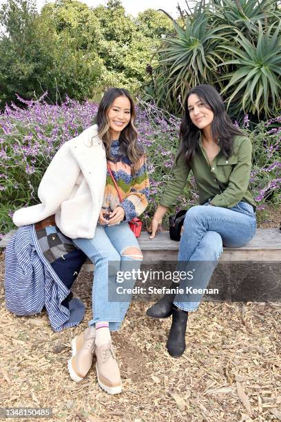 Jamie Chung and Julia Jones attend the NET-A-PORTER x MOTHER + CAROLYN MURPHY lunch and homegrown farmer's market at Thorne Family Farm on October...