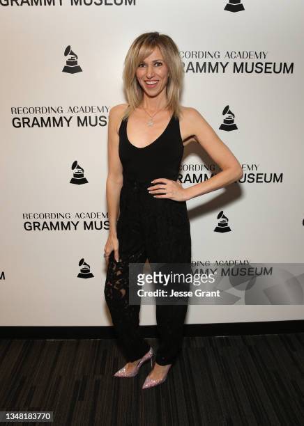 Debbie Gibson attends An Evening with Debbie Gibson at the GRAMMY Museum on October 22, 2021 in Los Angeles, California.