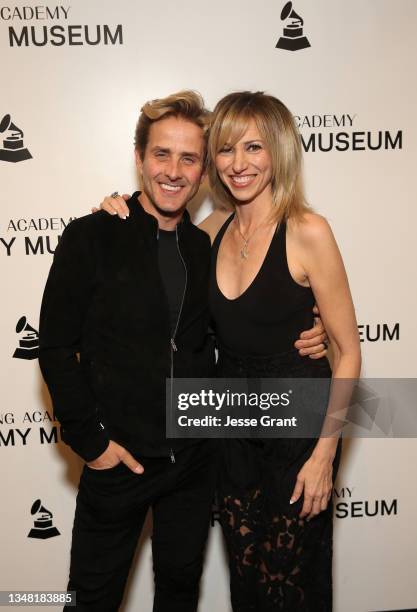 Joey McIntyre and Debbie Gibson attend An Evening with Debbie Gibson at the GRAMMY Museum on October 22, 2021 in Los Angeles, California.