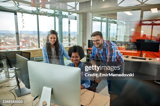 Computer programmers at work Computer programmers at work