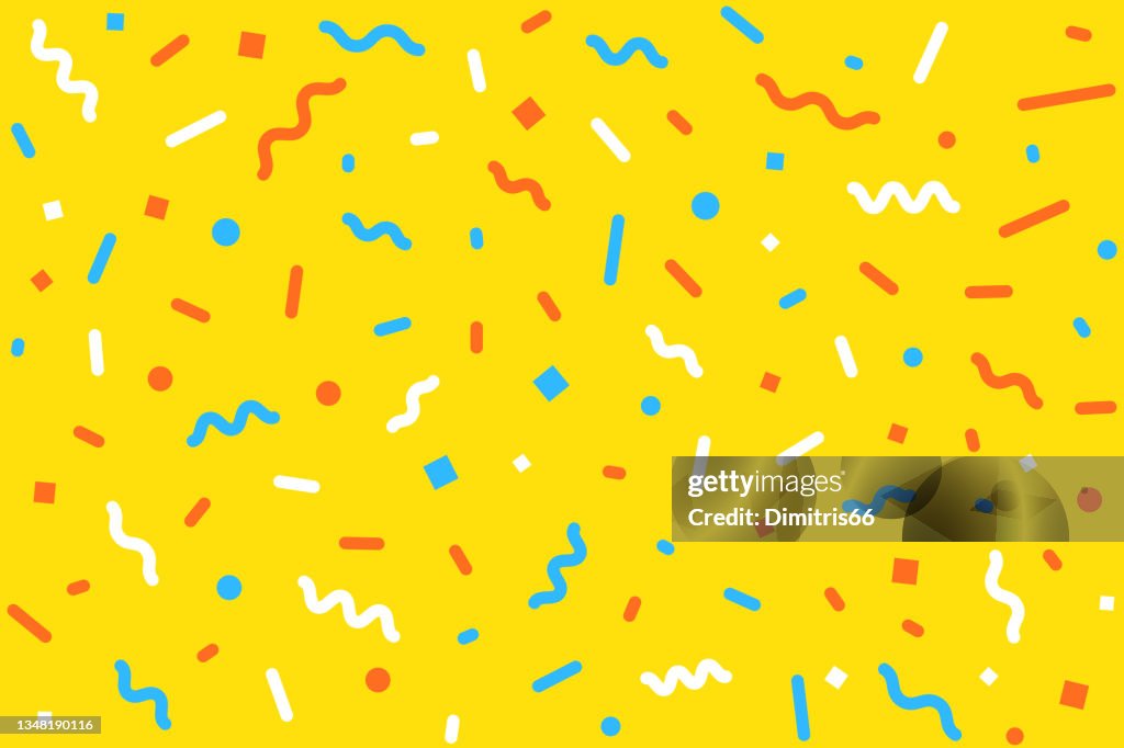 Confetti seamless background. Can be used for celebration, advertisement, Christmas, New Year, Holiday, Carnival festivity, Valentine’s Day, National Holiday, etc.