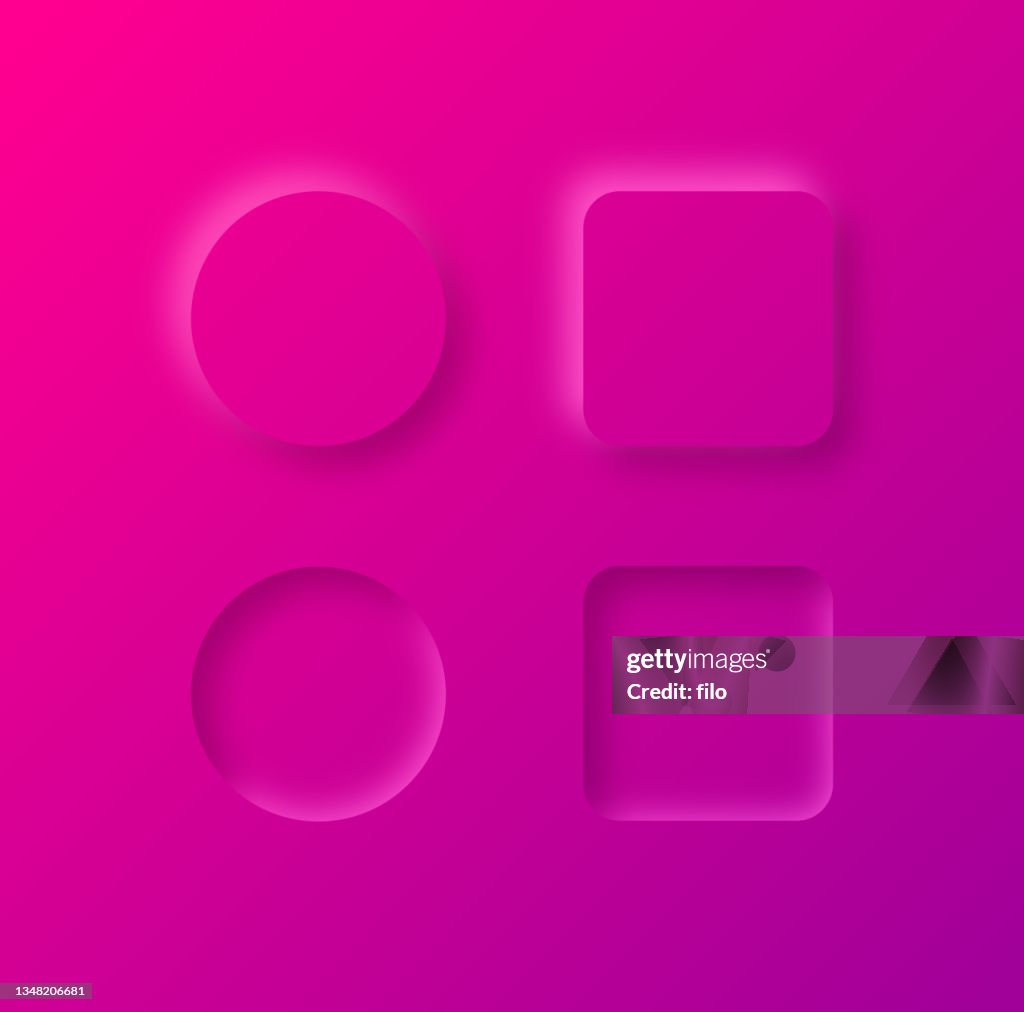 Neumorph Pattern Neumorphic Shapes High-Res Vector Graphic - Getty Images