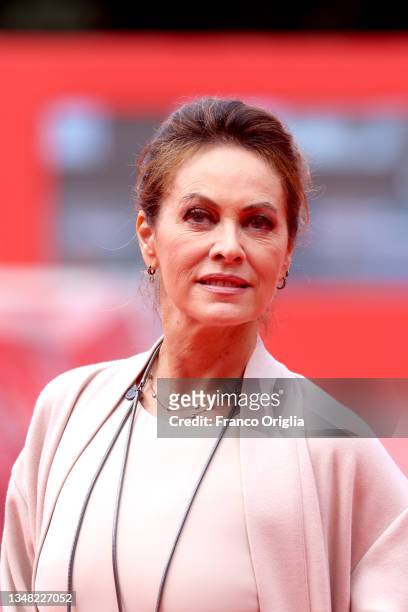 Elena Sofia Ricci attends the red carpet of the movies "Pietro Il Grande" and "Grido Per Un Nuovo Rinascimento" during the 16th Rome Film Fest 2021...