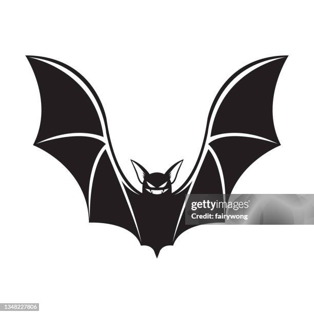 bat icon - spider bite stock illustrations