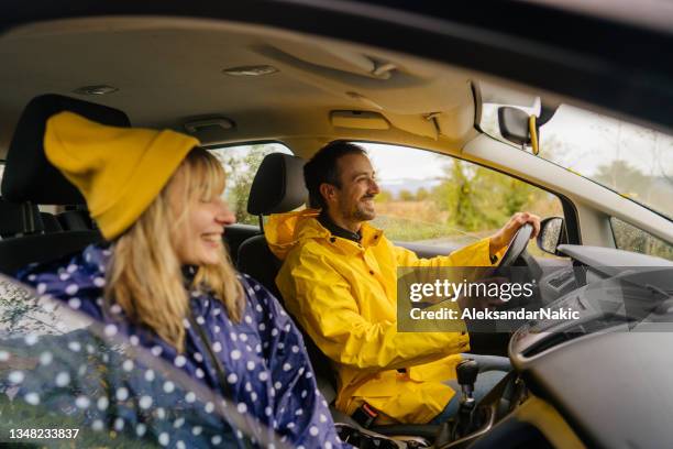 the two of us on a road trip - driving rain stock pictures, royalty-free photos & images