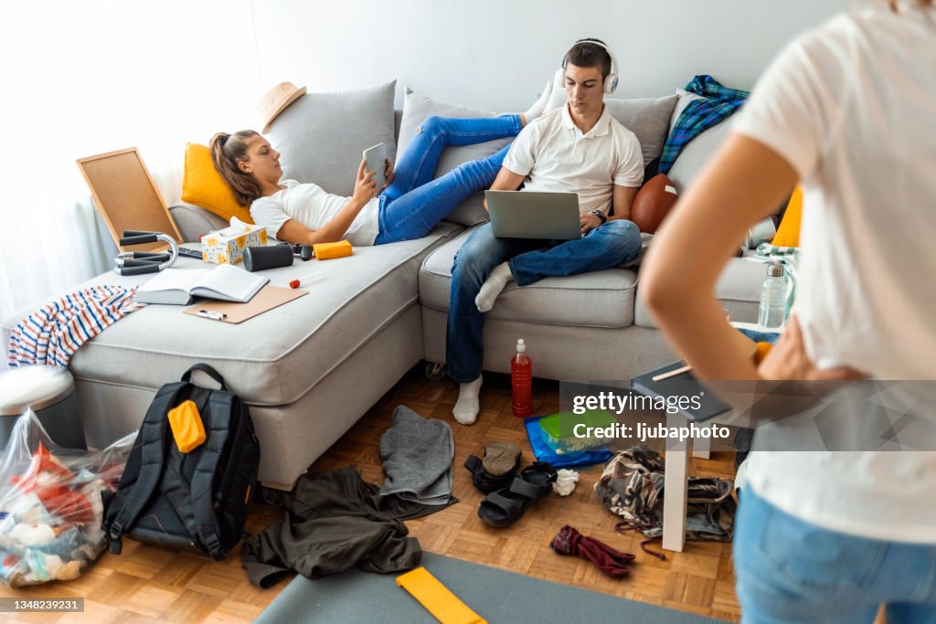 Teenagers messy room