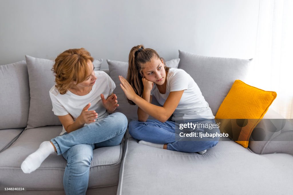 Rebellion of young teen girl