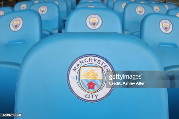General view during the Premier League 2 match between Manchester City and Tottenham Hotspur at The Academy Stadium on October 23, 2021 in...