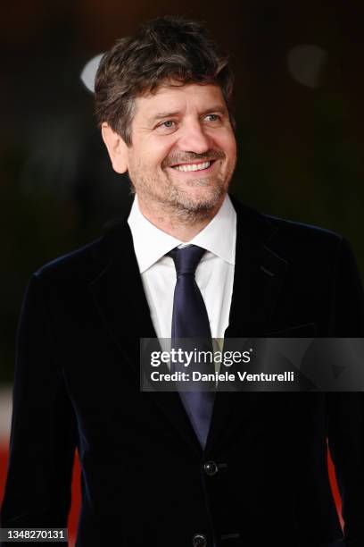 Fabio De Luigi attends the red carpet of the movie "E Noi Come Stronzi Rimanemmo A Guardare" during the 16th Rome Film Fest 2021 on October 23, 2021...