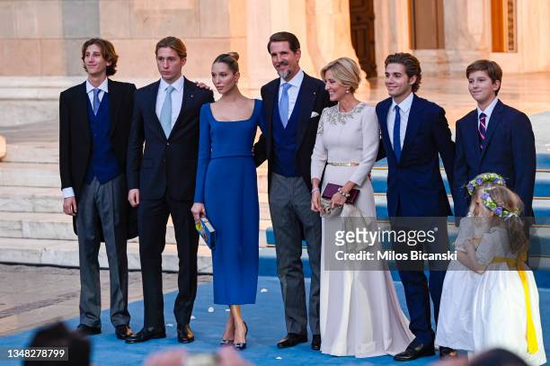 Prince Achileas-Andreas, Prince Aristidis Stavros, Crown Prince Pavlos, Crown Princess Marie-Chantal, Prince Constantine Alexios, Princess...