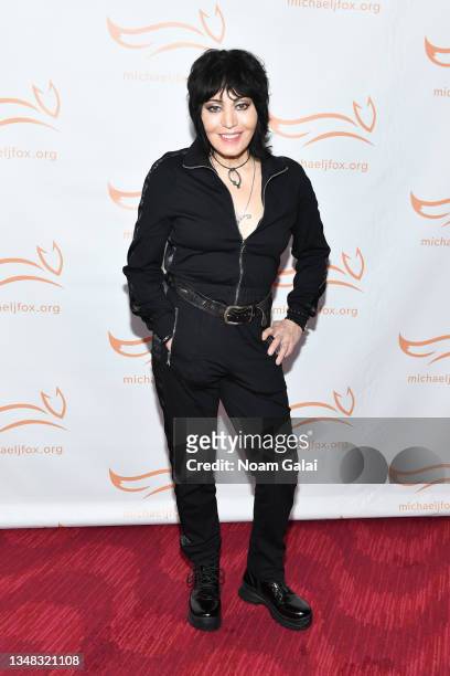Joan Jett attends the 2021 A Funny Thing Happened On The Way To Cure Parkinson's gala on October 23, 2021 in New York City.