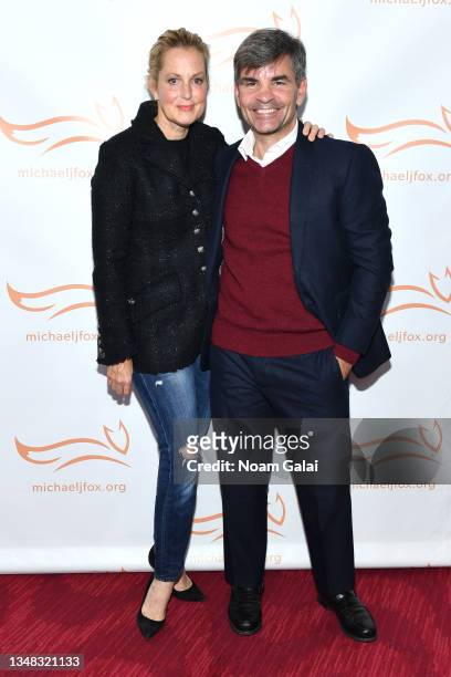 Ali Wentworth and George Stephanopoulos attend the 2021 A Funny Thing Happened On The Way To Cure Parkinson's gala on October 23, 2021 in New York...