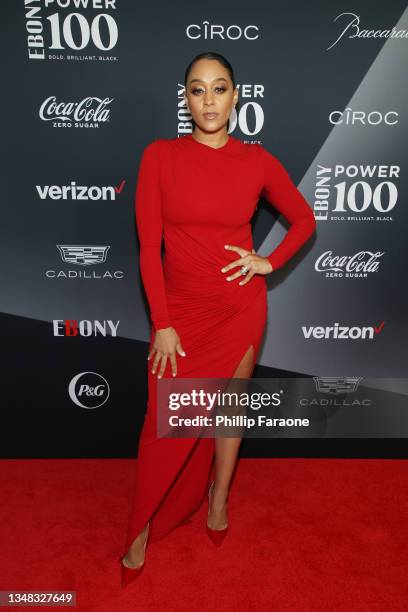 Tia Mowry attends the 2021 Ebony Power 100 Presented By Verizon at The Beverly Hilton on October 23, 2021 in Beverly Hills, California.