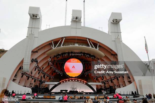 An exterior view of the Hollywood Bowl during the 8th annual "We Can Survive" concert hosted by Audacy at Hollywood Bowl on October 23, 2021 in Los...