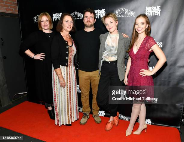 Rachel Kerbs, Marina Parodi, Tim Fox, Belle Adams and Rebekah Kennedy attend the Los Angeles premiere of Incubo Films' "Two Witches" at The Complex...