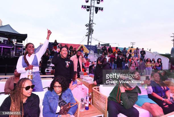 Issa Rae and guests attend HBO Celebrates The Final Season Of 'Insecure' With Insecure Fest on October 23, 2021 in Los Angeles, California.