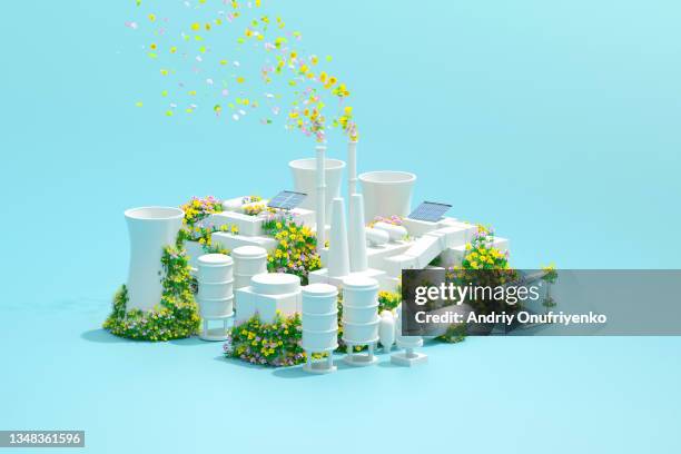 sustainable power station - technologie verte photos et images de collection