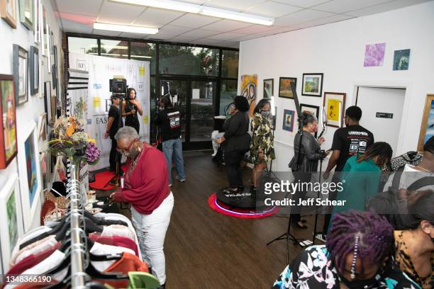 General view of atmosphere at FTM Fashion Week Season 9 at the Jacksonville Onslow Council for the Arts on October 23, 2021 in Jacksonville, North...