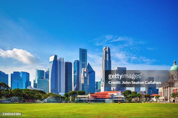 singapore, the padang - singapour fotografías e imágenes de stock