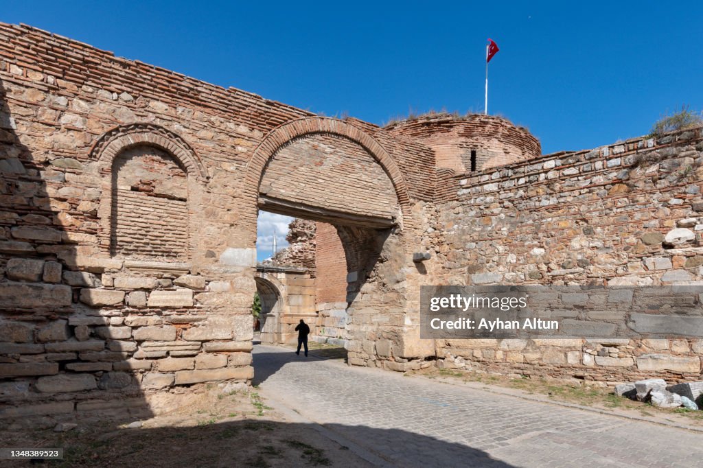 Iznik City Walls in the Province of Bursa, Turkey