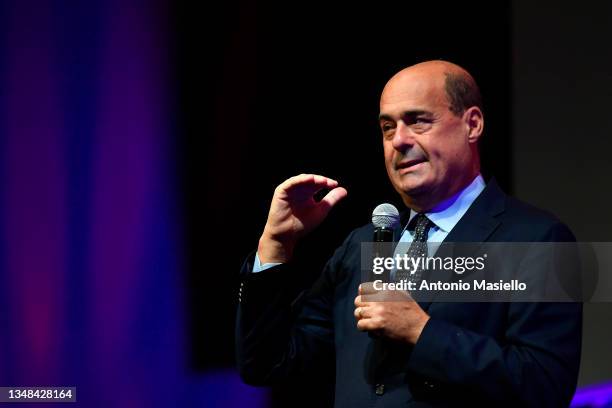 President of the Lazio region Nicola Zingaretti attends the "Lazio, Terra Di Cinema" Award Ceremony during the 16th Rome Film Fest 2021 on October...