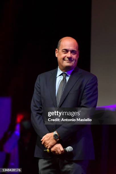 President of the Lazio region Nicola Zingaretti attends the "Lazio, Terra Di Cinema" Award Ceremony during the 16th Rome Film Fest 2021 on October...