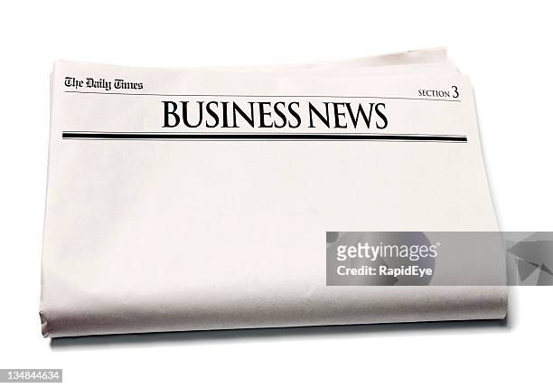 business-news - newspaper headline stock-fotos und bilder