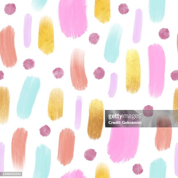 abstract trendy hand drawn pattern with color brush strokes. brush strokes, grunge, sketch, graffiti, paint, watercolor, sketch. - makeup smear stock illustrations