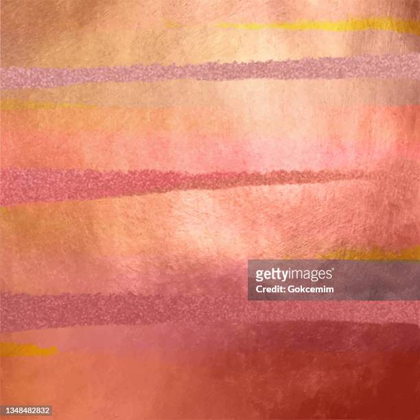 abstract background with rose gold glittering brush strokes. gold shiny grunge texture. rose gold foil brush stroke background. rose gold texture design element for greeting cards and labels, abstract background.  grunge, sketch, graffiti, paint, watercol - blush pink background stock illustrations