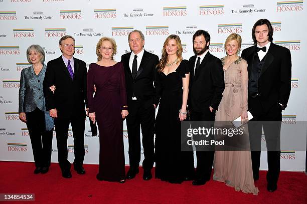 Maeve Kinkaid III, Harry Streep, Meryl Streep, Don Gummer, Grace Gummer, Henry Gummer, Mamie Gummer, and Ben Walker Davis arrive for the formal...