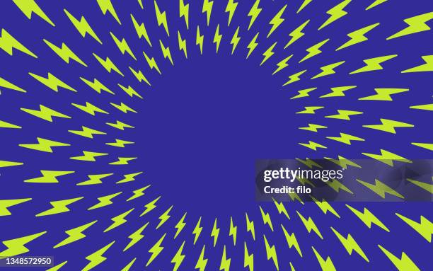 stockillustraties, clipart, cartoons en iconen met lightning bolt background pattern - burst of energy