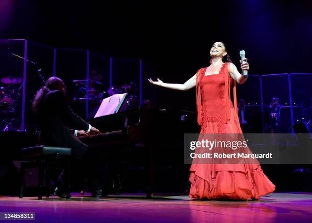 Isabel Pantoja performs in concert at the L'Auditori on December 4, 2011 in Barcelona, Spain.