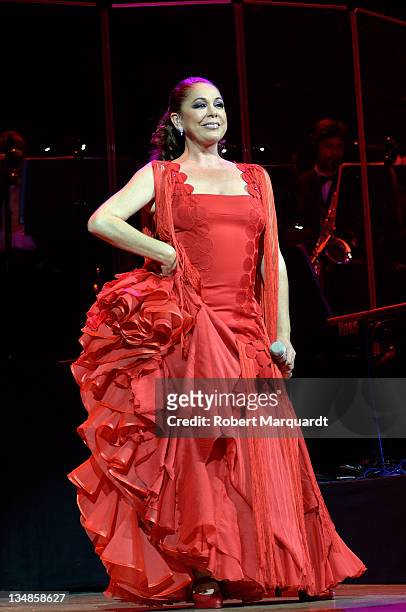 Isabel Pantoja performs in concert at the L'Auditori on December 4, 2011 in Barcelona, Spain.