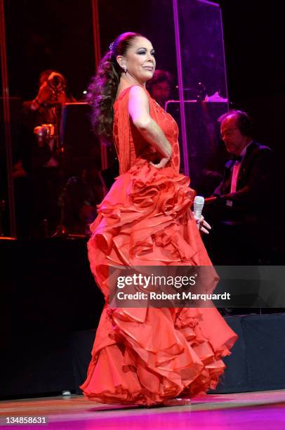 Isabel Pantoja performs in concert at the L'Auditori on December 4, 2011 in Barcelona, Spain.