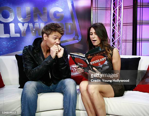 Actor Chad Michael Murry and host Nikki Novak at the Young Hollywood Studio on December 2, 2011 in Los Angeles, California.