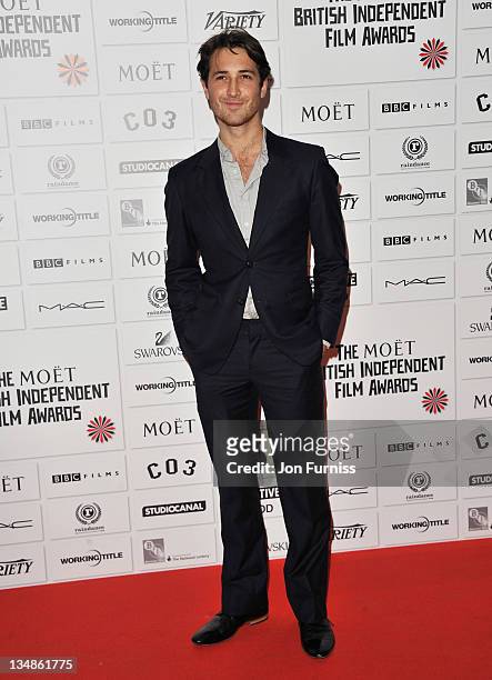 Actor Ben Lloyd-Hughes arrives for the Moet British Independent Film Awards at Old Billingsgate Market on December 4, 2011 in London, England.
