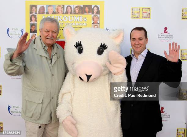 Actor John Aniston and author Nick Katsoris attend "Loukoumi's Celebrity Cookbook" - Los Angeles Premiere Party at Treehouse Social Club on December...