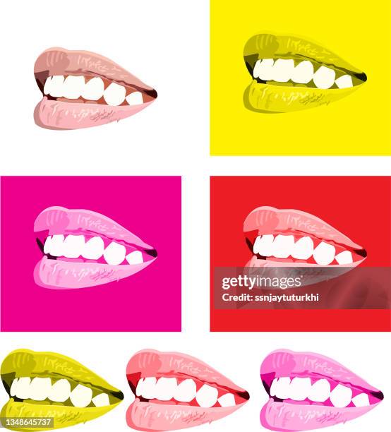 a beautiful smile , - natural looking model stock illustrations