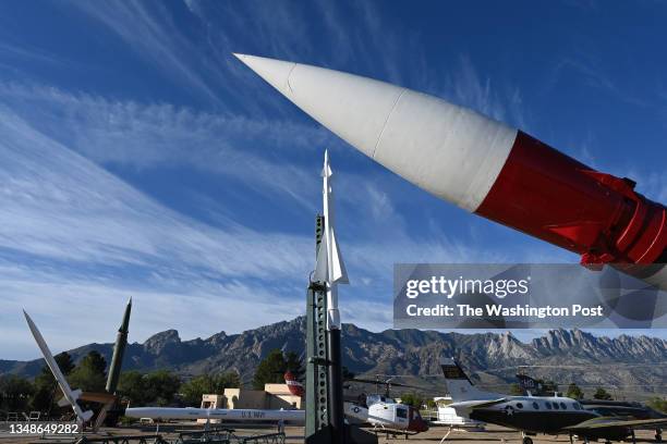 Military equipment is seen at Missile Park on Friday October 14, 2022 in White Sands Missile Range, NM.