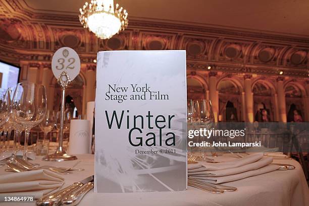 Atmosphere at the New York Stage and Film 2011 gala at The Plaza Hotel on December 4, 2011 in New York City.