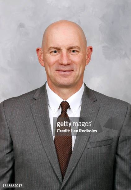Assistant coach Darryl Williams of the Philadelphia Flyers poses for his official headshot for the 2021-2022 season prior to his game against the...