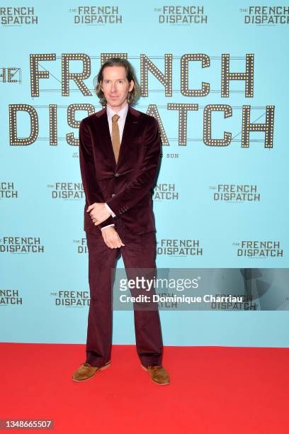 Director Wes Anderson attends the "The French Dispatch" - Paris Gala Screening at Cinema UGC Normandie on October 24, 2021 in Paris, France.