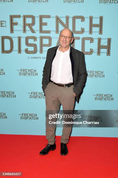 Gilles Gaston-Dreyfus attends the "The French Dispatch" - Paris Gala Screening at Cinema UGC Normandie on October 24, 2021 in Paris, France.